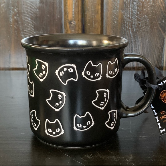 Winifred & Lily Holiday Spooky Black Cat Ceramic Halloween Mug
